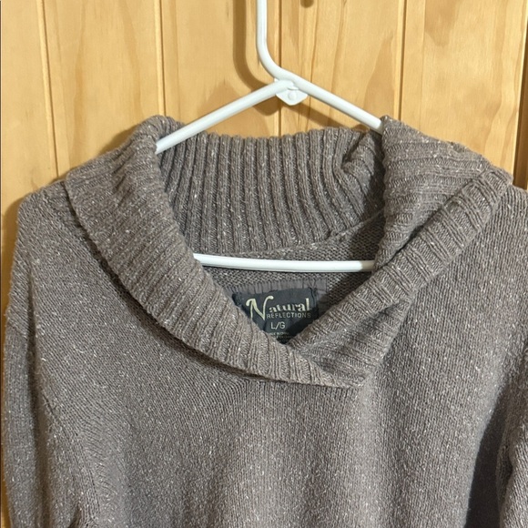 Natural Reflections Gray Cowl Neck Sweater - Picture 4 of 4